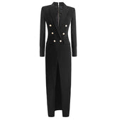 Lautaro Spring Autumn Extra Long Black Floor - Lena & Miles Exquisite Boutique LLC.