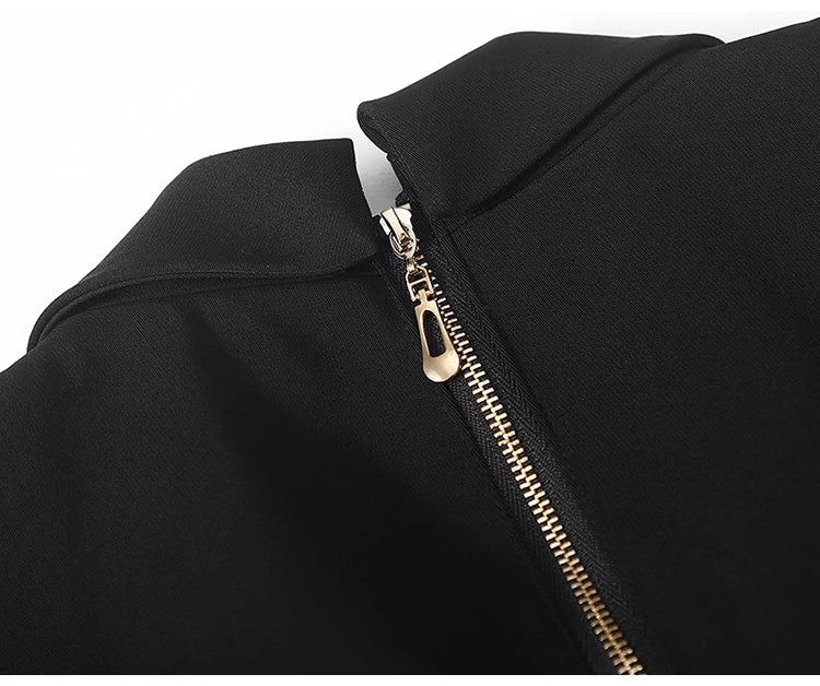 Lautaro Spring Autumn Extra Long Black Floor - Lena & Miles Exquisite Boutique LLC.