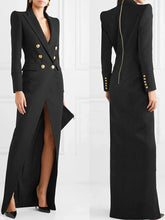 Lautaro Spring Autumn Extra Long Black Floor - Lena & Miles Exquisite Boutique LLC.