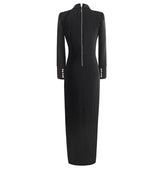 Lautaro Spring Autumn Extra Long Black Floor - Lena & Miles Exquisite Boutique LLC.