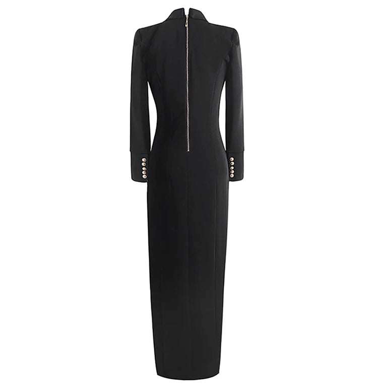 Lautaro Spring Autumn Extra Long Black Floor - Lena & Miles Exquisite Boutique LLC.