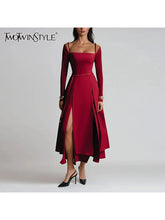 TWOTWINSTYLE Solid Slimming Split Long - Lena & Miles Exquisite Boutique LLC.