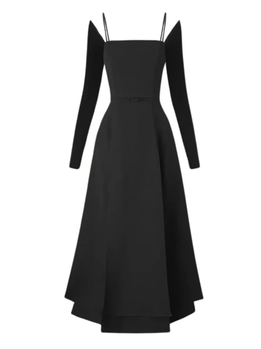 TWOTWINSTYLE Solid Slimming Split Long - Lena & Miles Exquisite Boutique LLC.