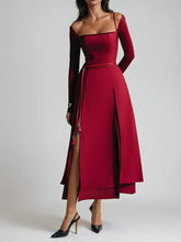 TWOTWINSTYLE Solid Slimming Split Long - Lena & Miles Exquisite Boutique LLC.