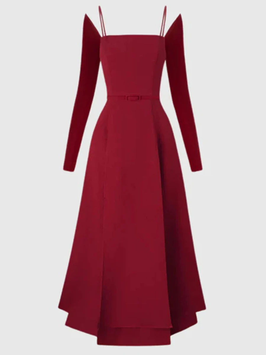 TWOTWINSTYLE Solid Slimming Split Long - Lena & Miles Exquisite Boutique LLC.