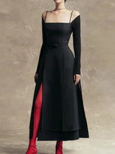 TWOTWINSTYLE Solid Slimming Split Long - Lena & Miles Exquisite Boutique LLC.