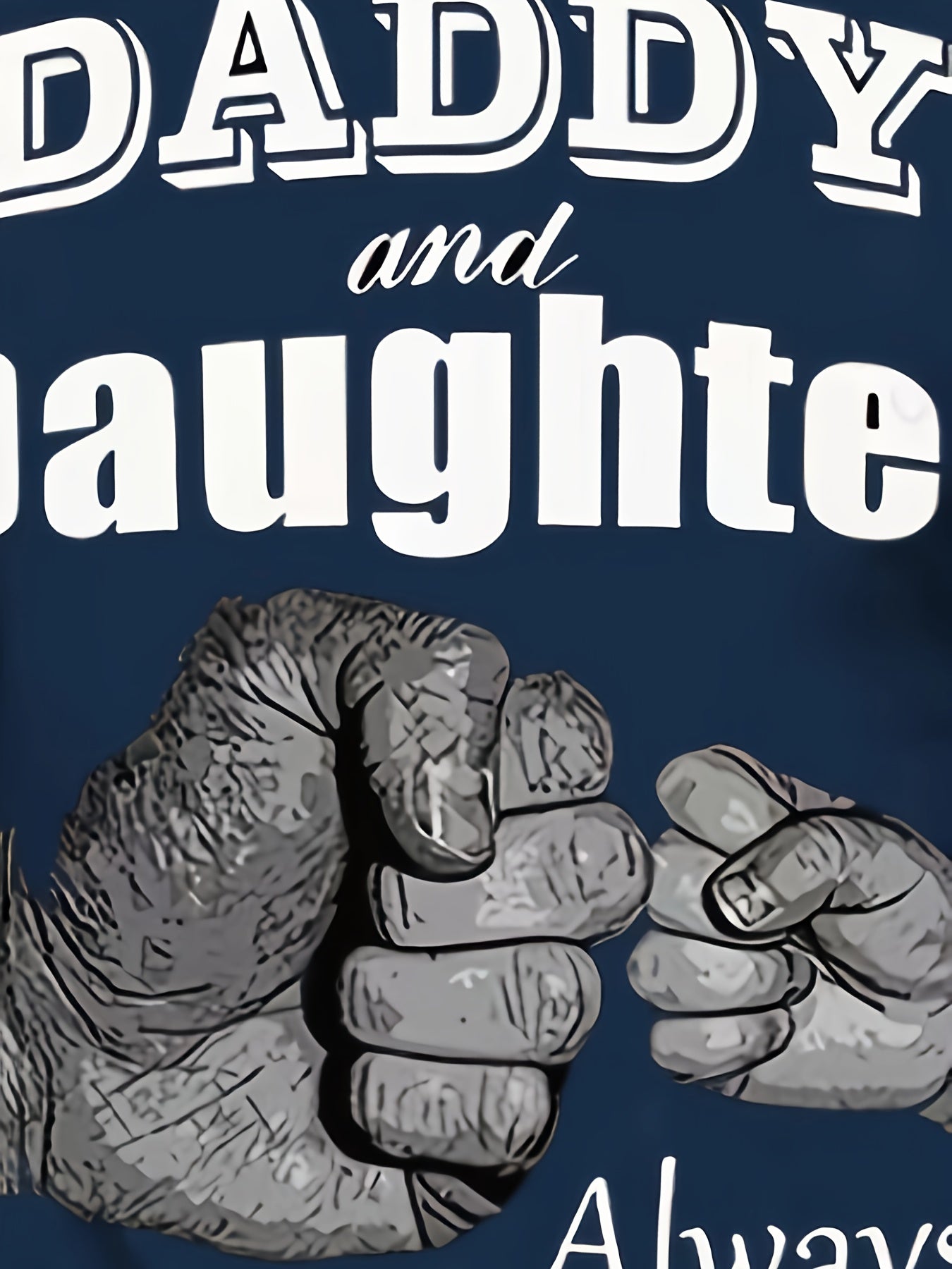 ''DADDY AND DAUGHTER ALWAYS HEART TO HEART'' Pattern Print Men's Short Sleeve Comfy T-shirt, Graphic Tee Men's Summer Clothes, Men's Clothing, Father's Day Gift - Lena & Miles Exquisite Boutique LLC.