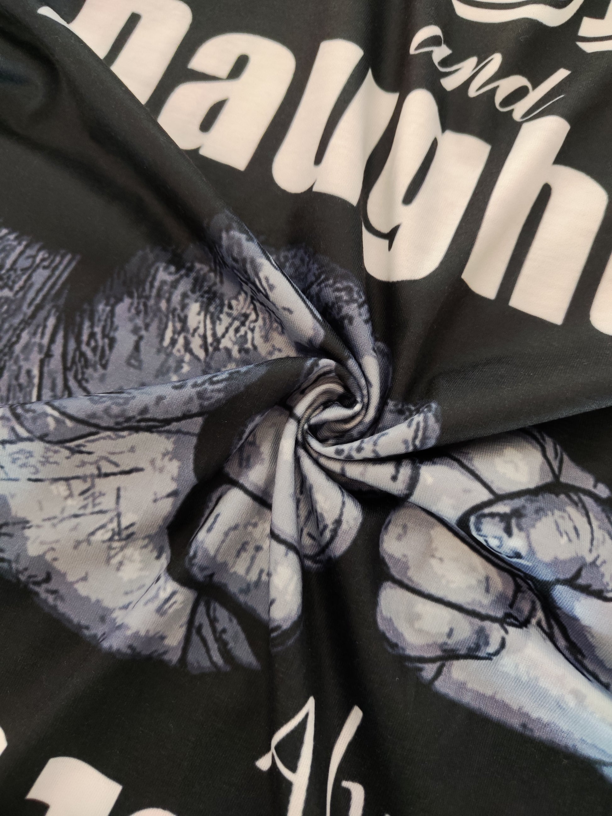 ''DADDY AND DAUGHTER ALWAYS HEART TO HEART'' Pattern Print Men's Short Sleeve Comfy T-shirt, Graphic Tee Men's Summer Clothes, Men's Clothing, Father's Day Gift - Lena & Miles Exquisite Boutique LLC.