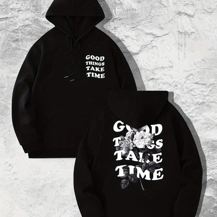 Good Things Take Time Flower Print Men&