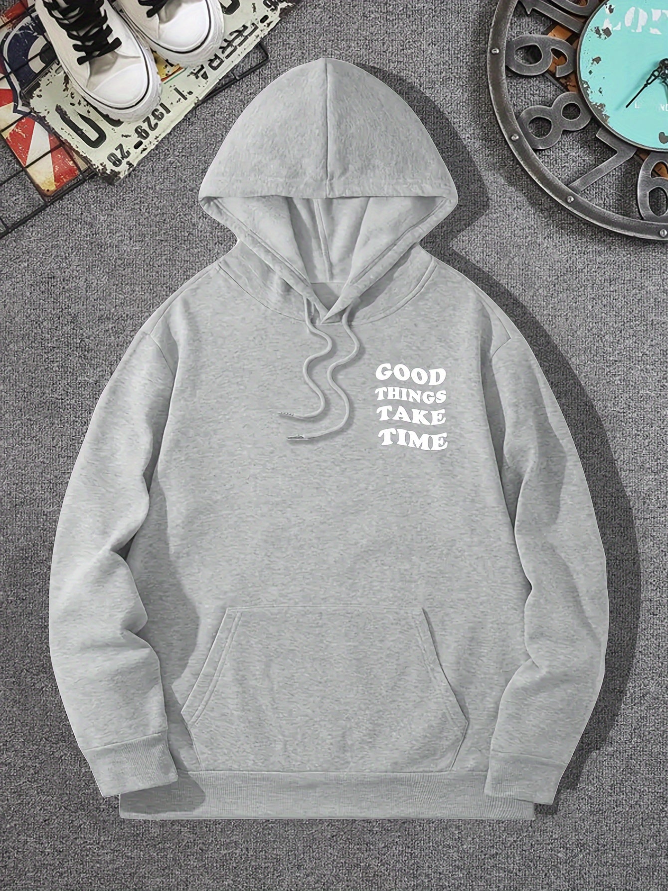 Good Things Take Time Flower Print Men&