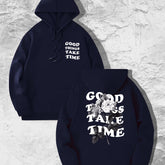 Good Things Take Time Flower Print Men&