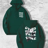 Good Things Take Time Flower Print Men&