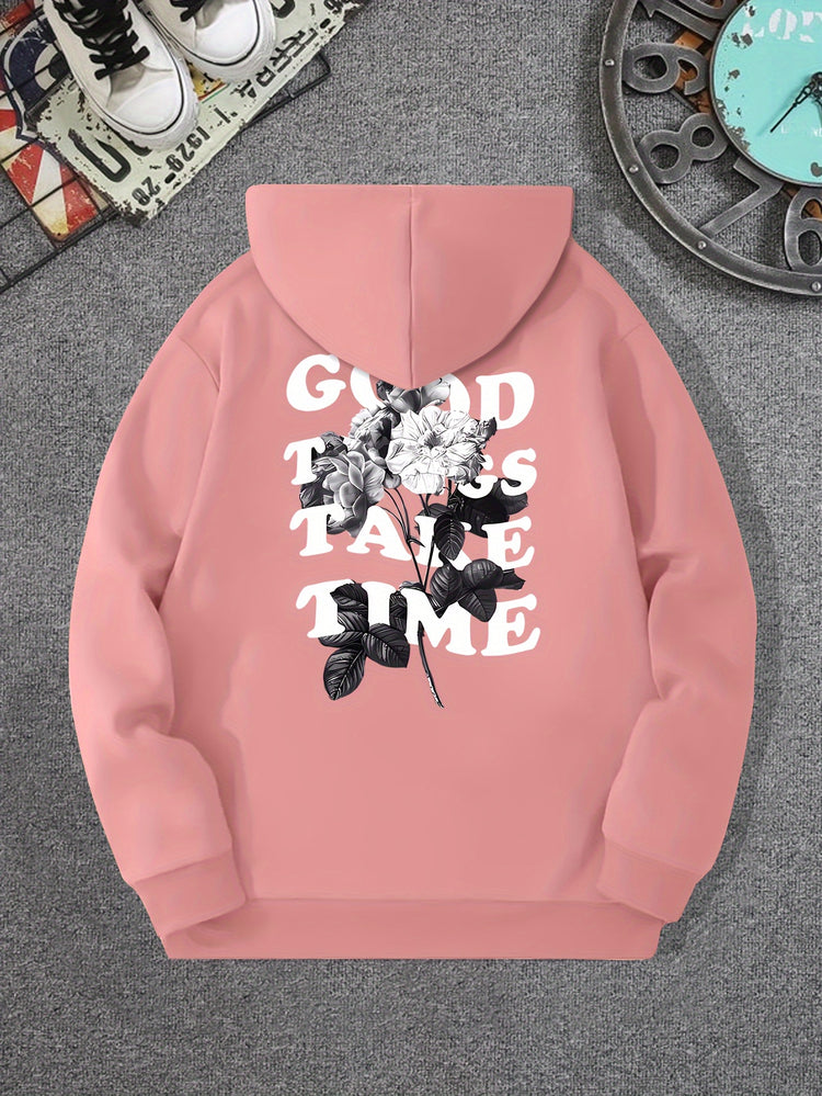 Good Things Take Time Flower Print Men&