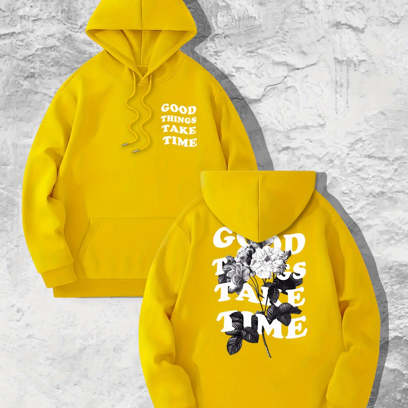Good Things Take Time Flower Print Men&