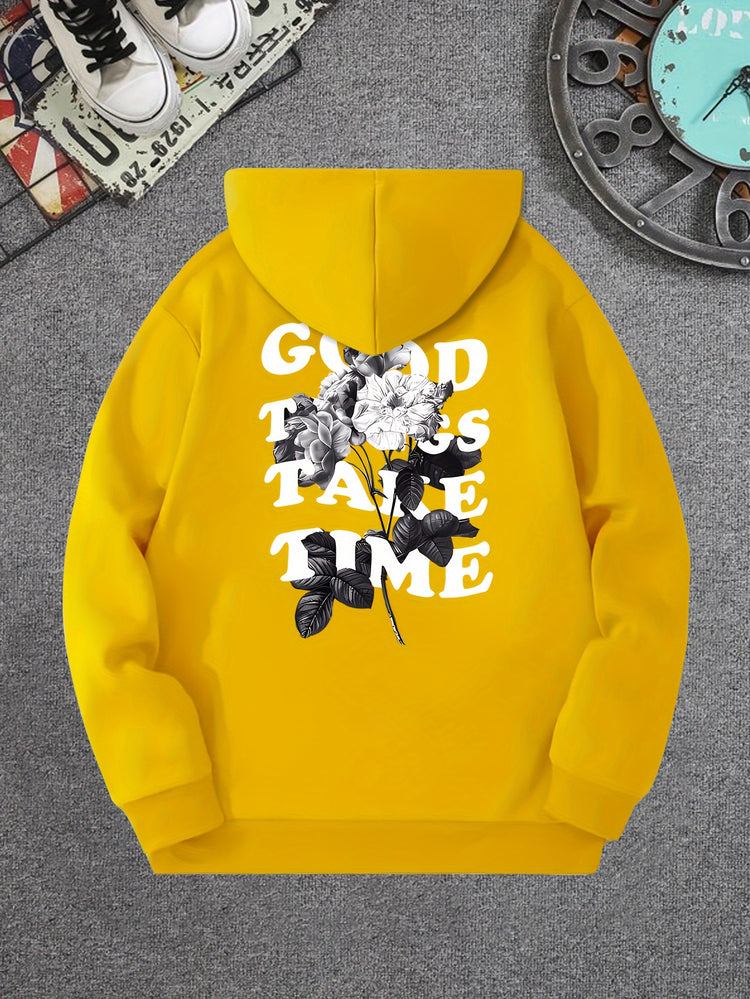 Good Things Take Time Flower Print Men&