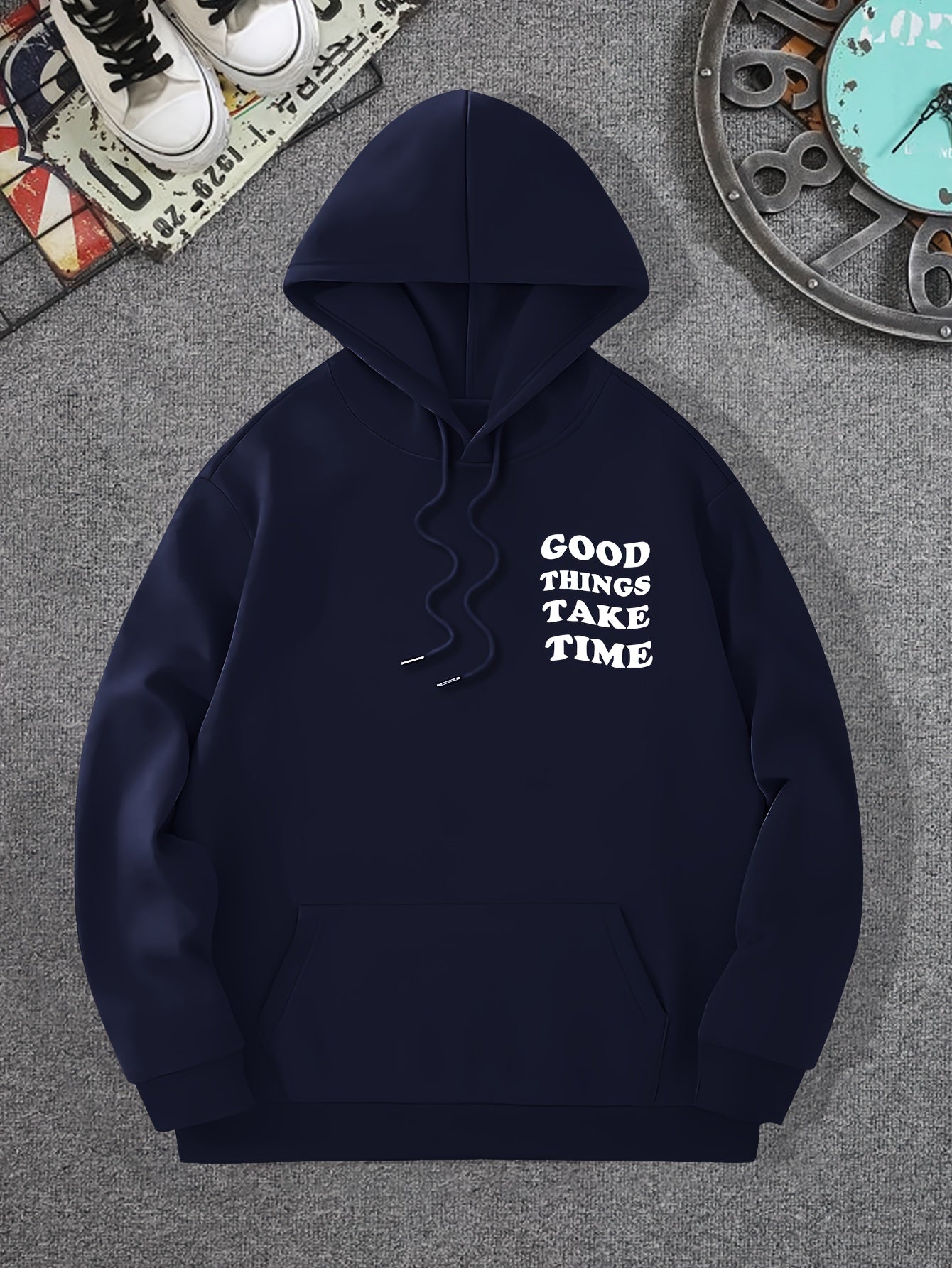 Good Things Take Time Flower Print Men&