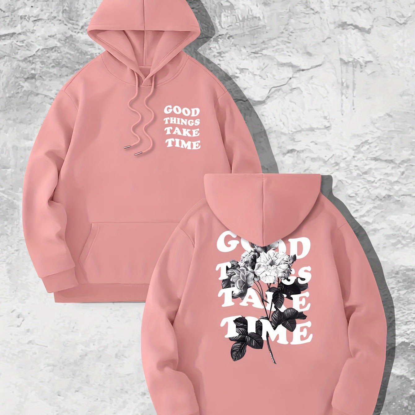 Good Things Take Time Flower Print Men&