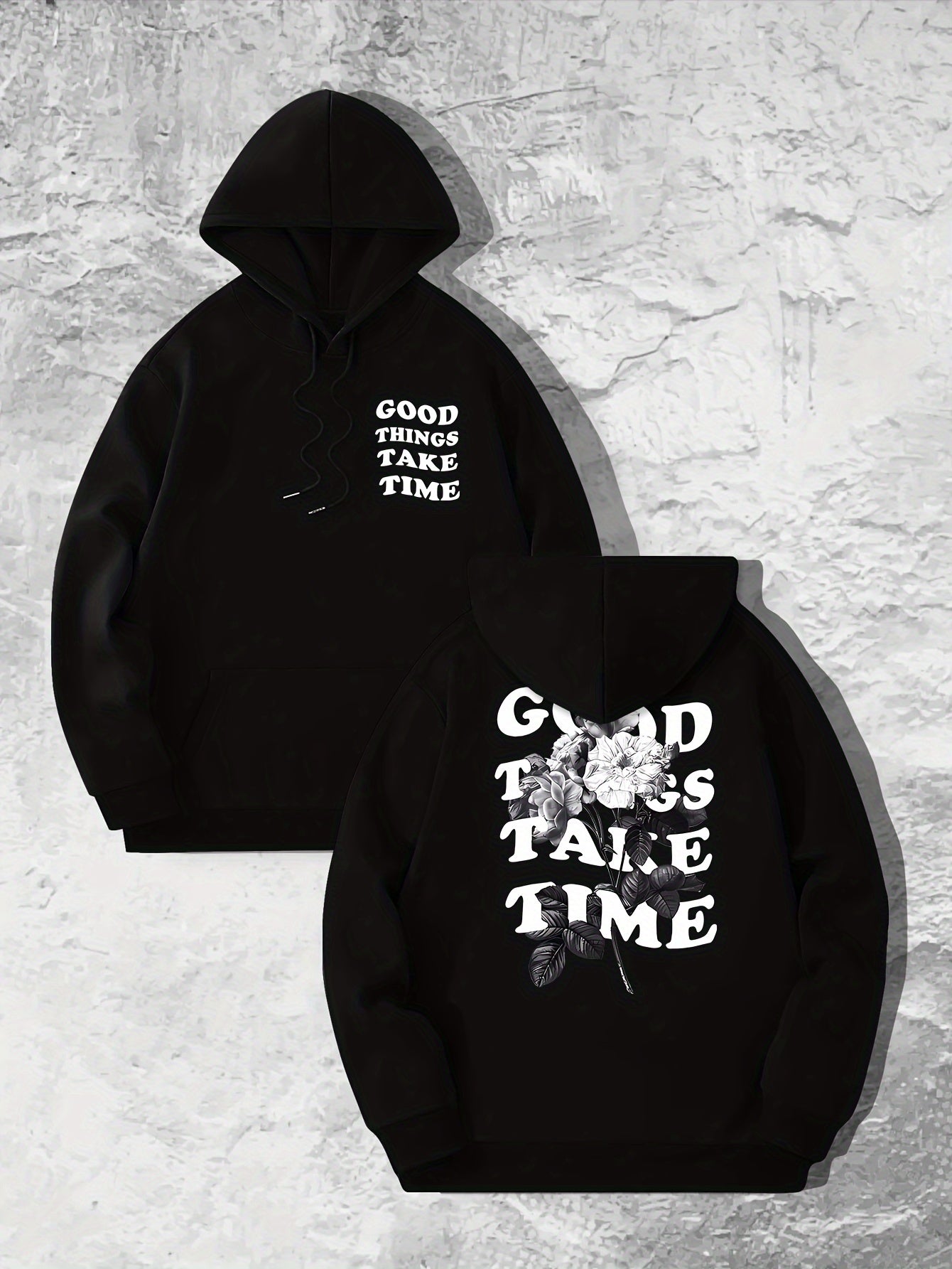 Good Things Take Time Flower Print Men&