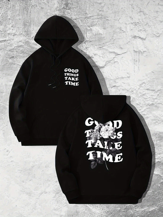 Good Things Take Time Flower Print Men&