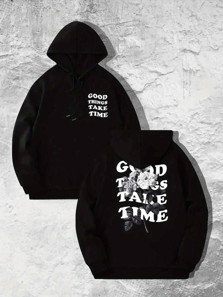 Good Things Take Time Flower Print Men&