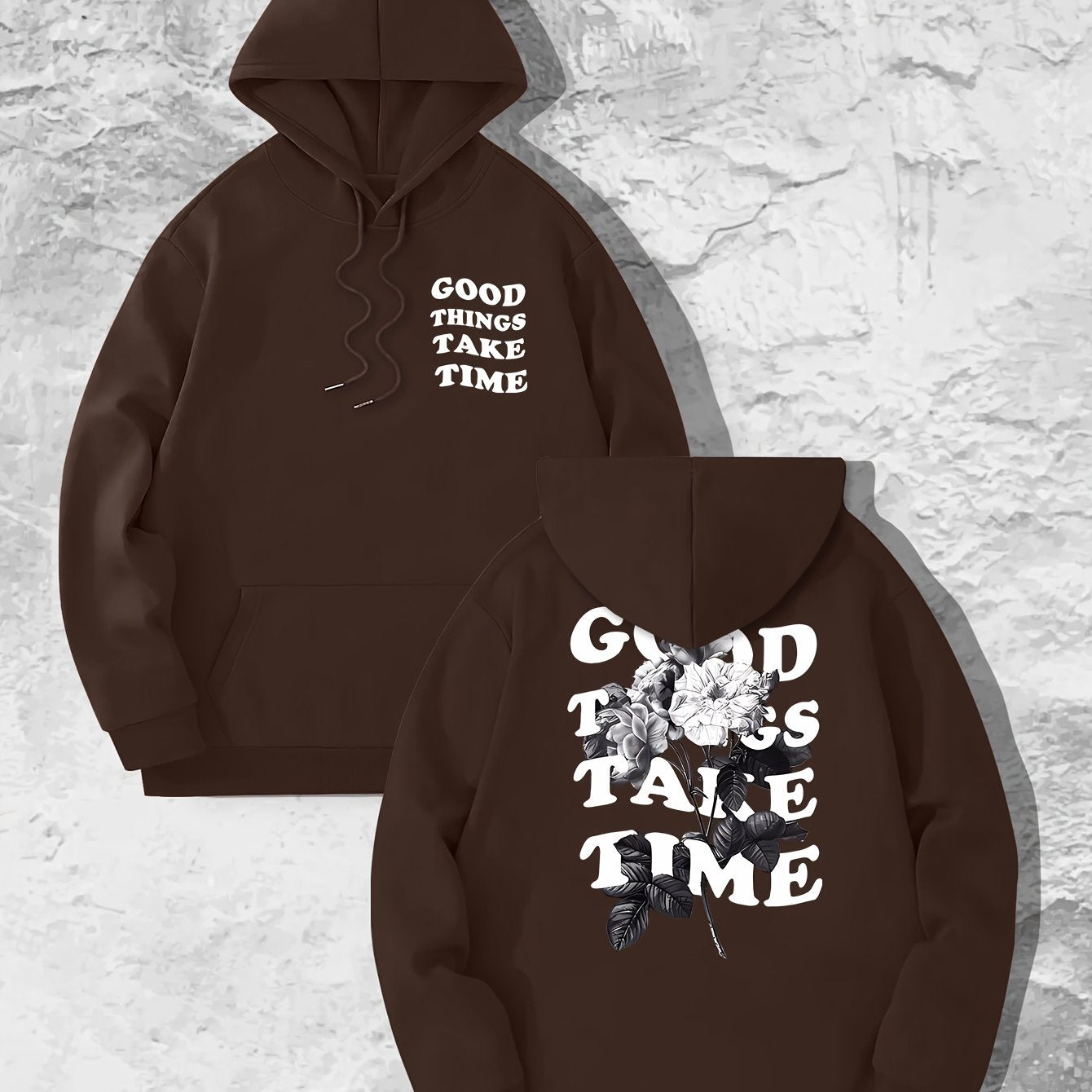 Good Things Take Time Flower Print Men&
