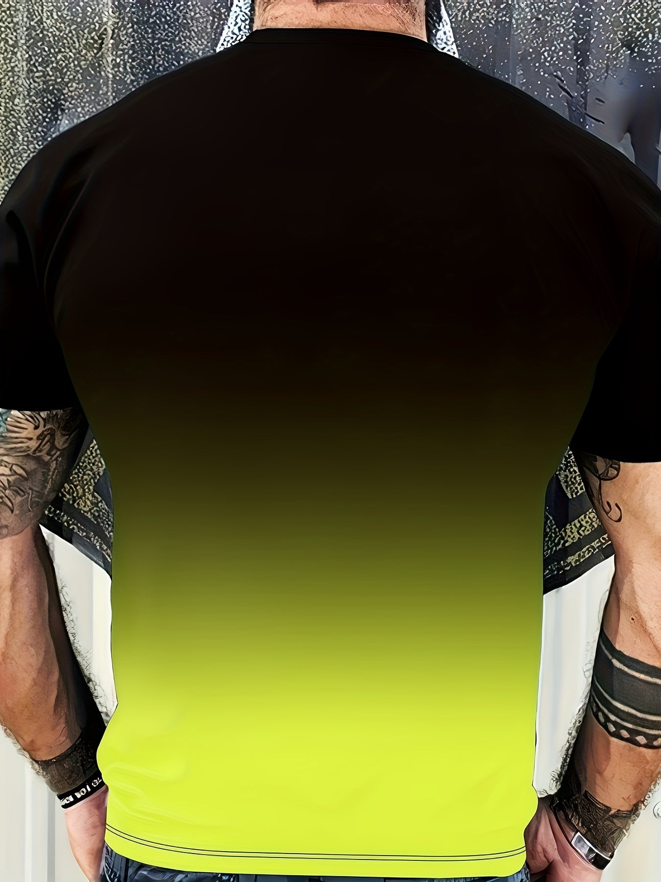 Ombre 2Pcs Trendy Outfits For Men, Casual Crew Neck Short Sleeve T-shirt And Drawstring Shorts Set For Summer, Men&