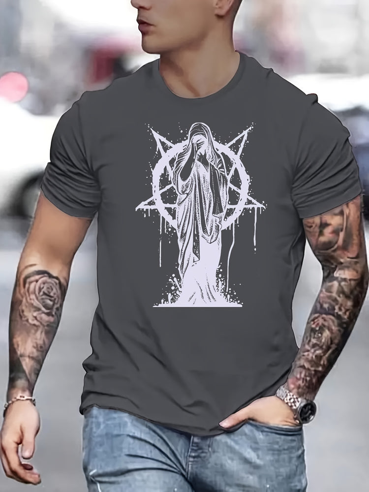 Trendy Nun Pattern Print Men&