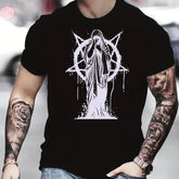 Trendy Nun Pattern Print Men&