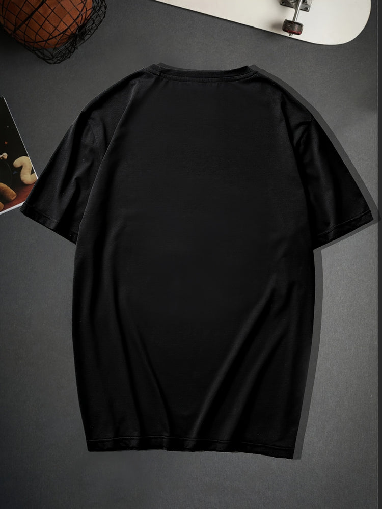 Trendy Skeleton & Letter Pattern Print Men&