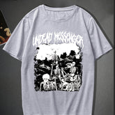 Trendy Skeleton & Letter Pattern Print Men&