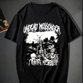 Trendy Skeleton & Letter Pattern Print Men&