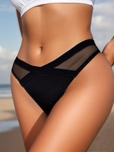 Breathable and Comfortable Contrast Mesh Thongs for Women&