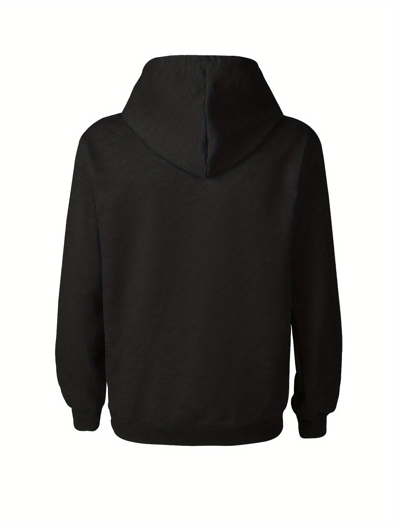 FORGIVEN Print Kangaroo Pocket Hoodie, Casual Long Sleeve Hoodies Sweatshirt, Men&