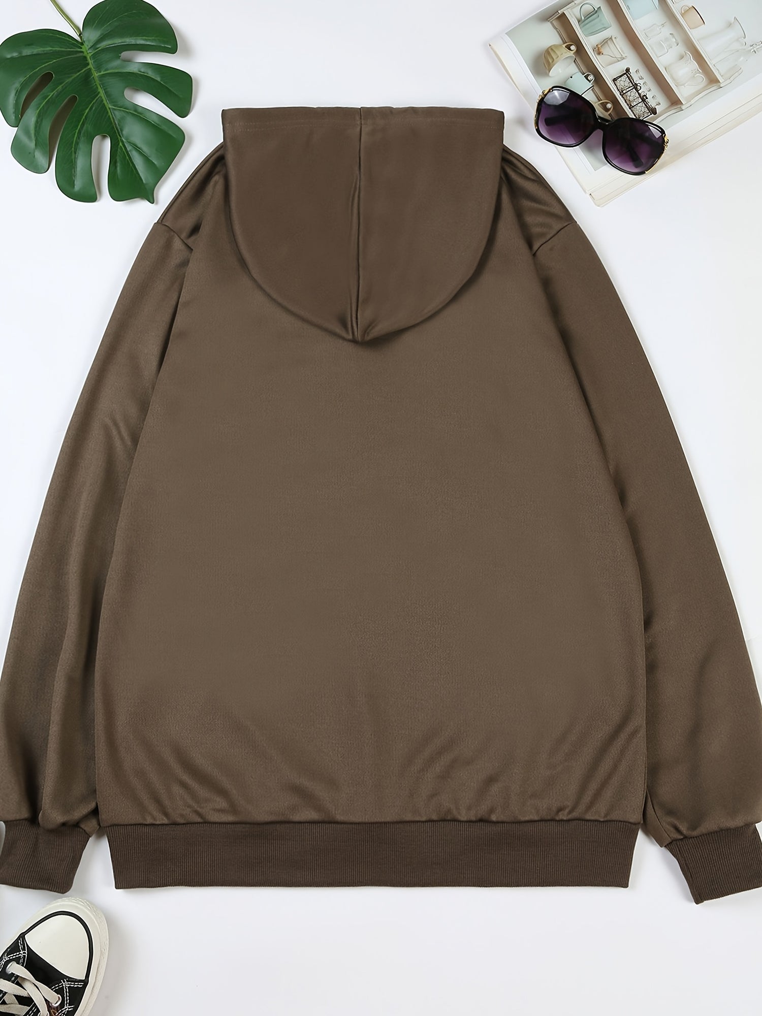 FORGIVEN Print Kangaroo Pocket Hoodie, Casual Long Sleeve Hoodies Sweatshirt, Men&