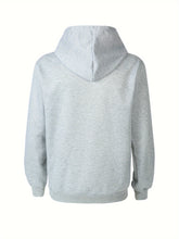 FORGIVEN Print Kangaroo Pocket Hoodie, Casual Long Sleeve Hoodies Sweatshirt, Men&