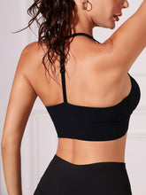 Seamless Halter Sports Bra, Comfy Yoga Fitness Adjustable Bra, Women&