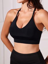 Seamless Halter Sports Bra, Comfy Yoga Fitness Adjustable Bra, Women&