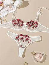Sexy Floral Embroidery Lingerie Set - Women&