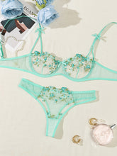 Sexy Floral Embroidery Lingerie Set - Women&