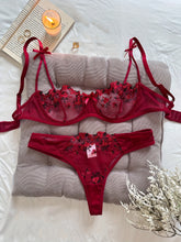 Sexy Floral Embroidery Lingerie Set - Women&