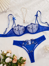Sexy Floral Embroidery Lingerie Set - Women&