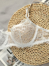 Sexy Floral Lace Lingerie Set with Ultra-Thin Unlined Bra and Mesh Panties for Women - Comfortable and Breathable Underwear - Lena & Miles Exquisite Boutique LLC.