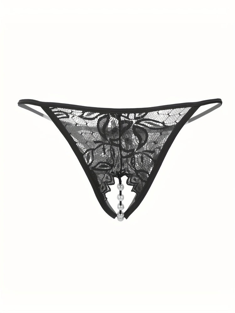 Sexy Floral Lace Thongs - Comfortable Women&