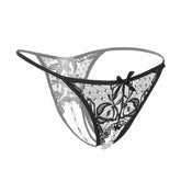 Sexy Floral Lace Thongs - Comfortable Women&