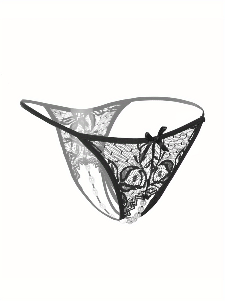 Sexy Floral Lace Thongs - Comfortable Women&