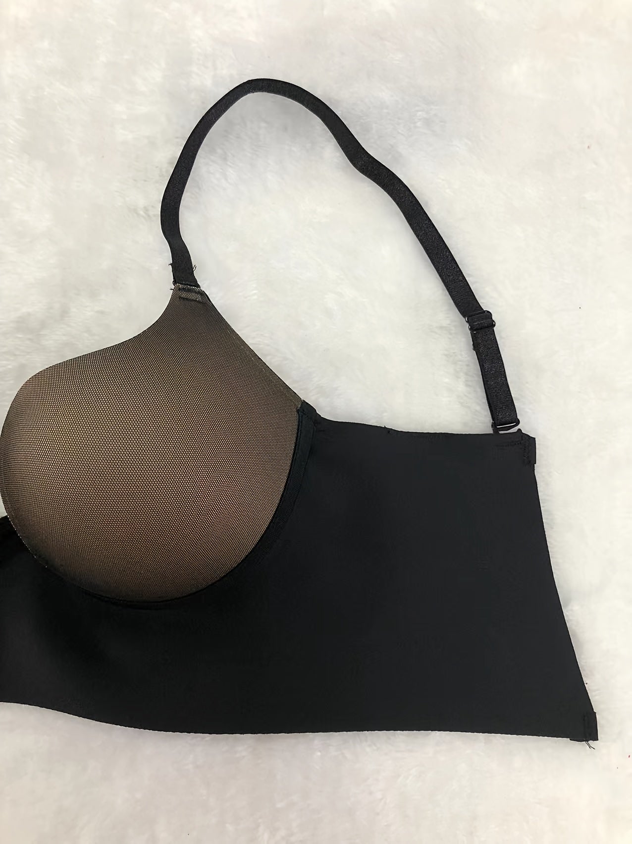 Simple Solid Scoop Bra, Comfy & Breathable Push Up Bra, Women&