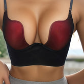 Simple Solid Scoop Bra, Comfy & Breathable Push Up Bra, Women&