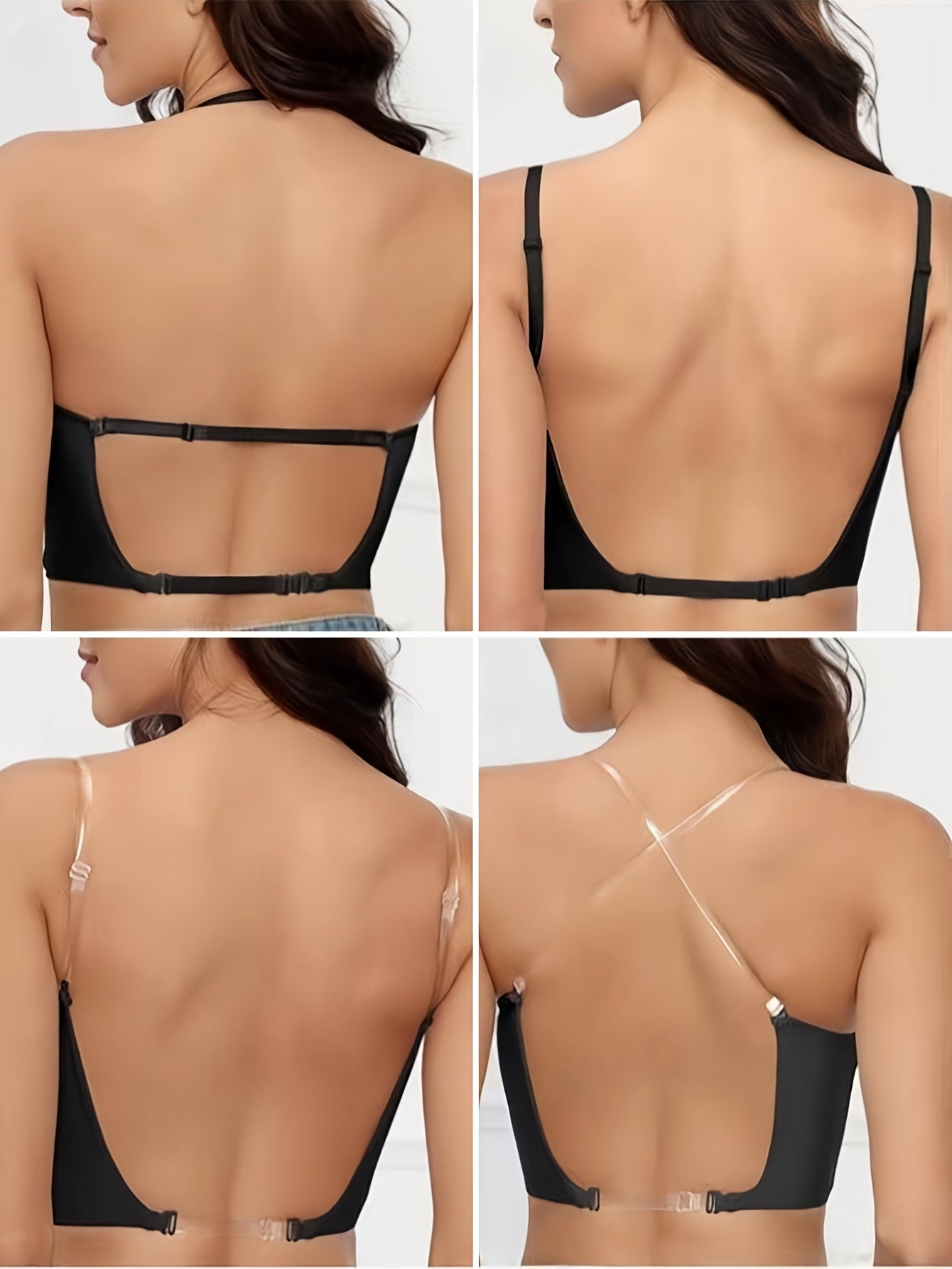 Simple Solid Scoop Bra, Comfy & Breathable Push Up Bra, Women&