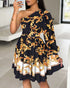 New Boho Print Women Dress Spring Fashion Sexy Off Shoulder Office Elegnat Casual Dresses Female Sweet Party Dress Robe Femme - Lena & Miles Exquisite Boutique LLC.