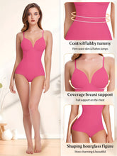 Shapewear Bodysuit Tummy Control Women Slimming Body Shaper Deep V-Neck Body Suits with Built in Bra - Lena & Miles Exquisite Boutique LLC.